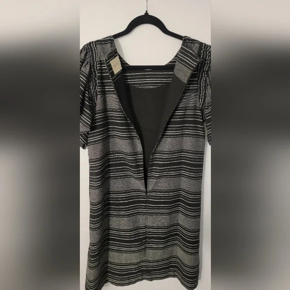 Moon River Black and White Striped Dress Size M - Picture 6 of 7
